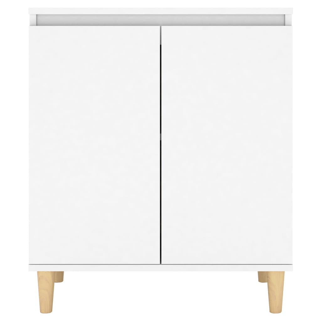 vidaXL Servantă cu picioare din lemn masiv, alb, 60x35x70 cm, PAL vidaXL Servantă cu picioare din lemn masiv, alb, 60x35x70 cm, PAL