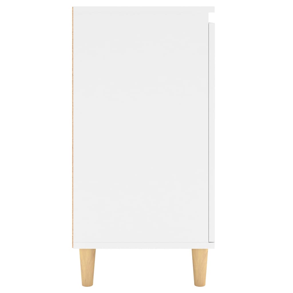 vidaXL Servantă cu picioare din lemn masiv, alb, 60x35x70 cm, PAL vidaXL Servantă cu picioare din lemn masiv, alb, 60x35x70 cm, PAL