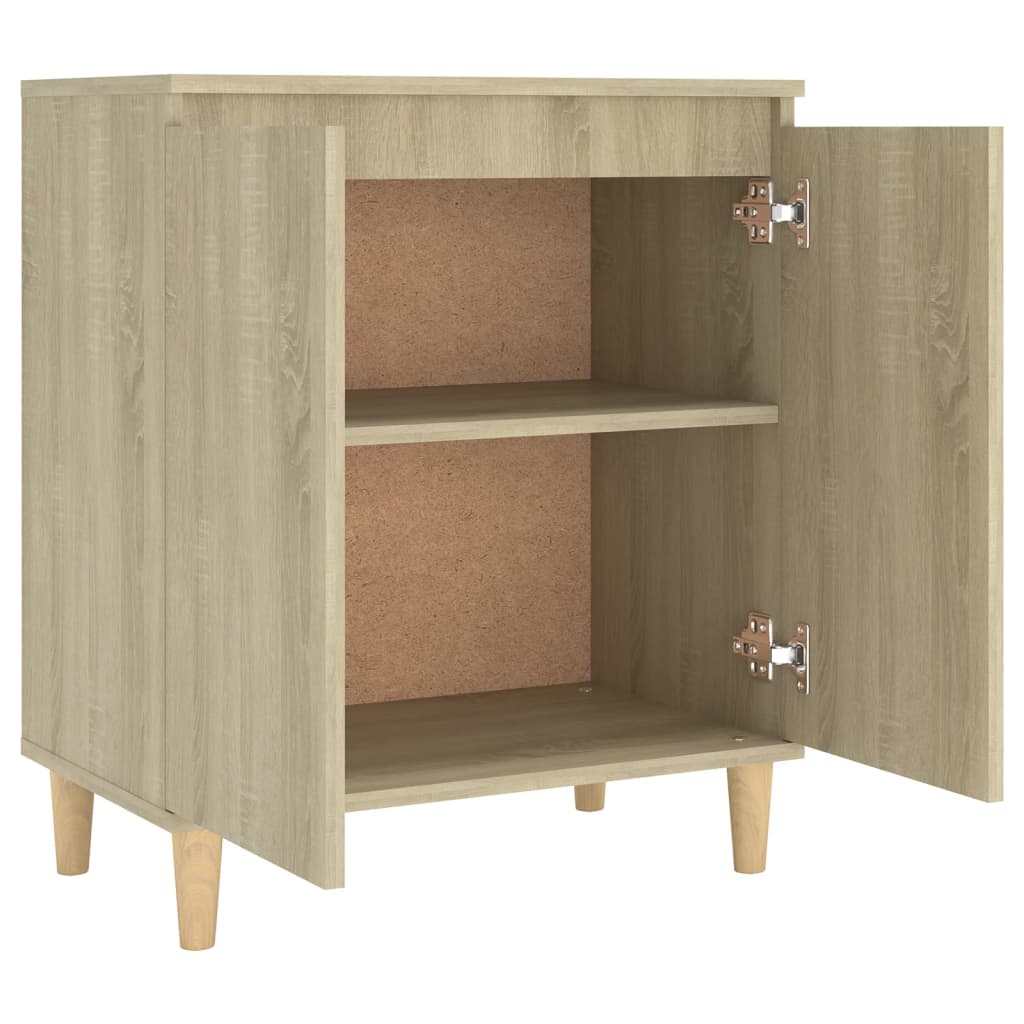 vidaXL Servantă picioare din lemn masiv stejar sonoma 60x35x70 cm lemn
