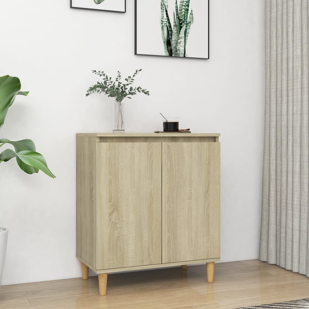 vidaXL Servantă picioare din lemn masiv stejar sonoma 60x35x70 cm lemn