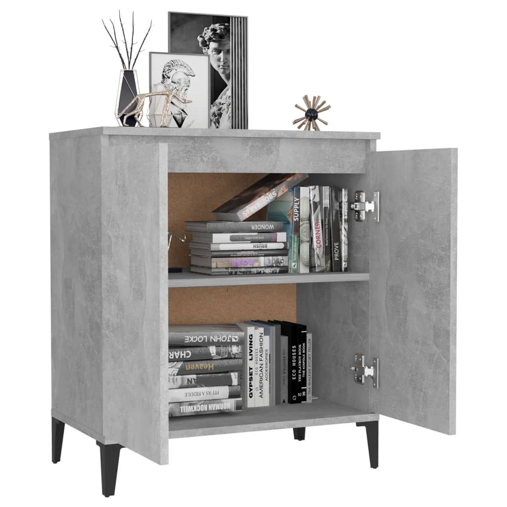 vidaXL Servantă, gri beton, 60x35x70 cm, lemn prelucrat vidaXL Servantă, gri beton, 60x35x70 cm, lemn prelucrat