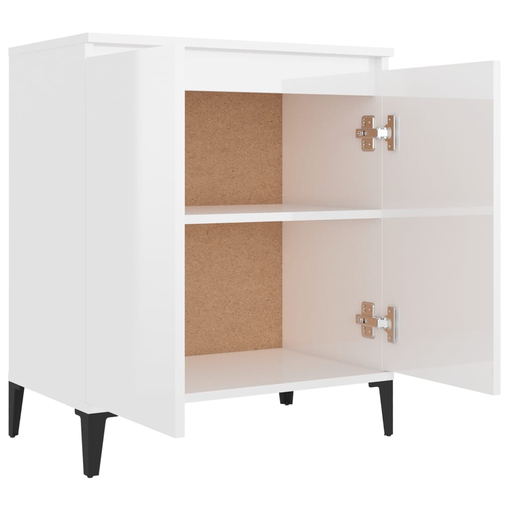vidaXL Servantă, alb extralucios, 60x35x70 cm, PAL vidaXL Servantă, alb extralucios, 60x35x70 cm, PAL