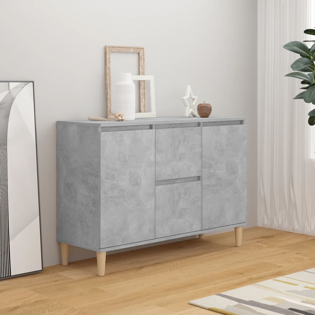 vidaXL Servantă, gri beton, 101x35x70 cm, lemn prelucrat vidaXL Servantă, gri beton, 101x35x70 cm, lemn prelucrat