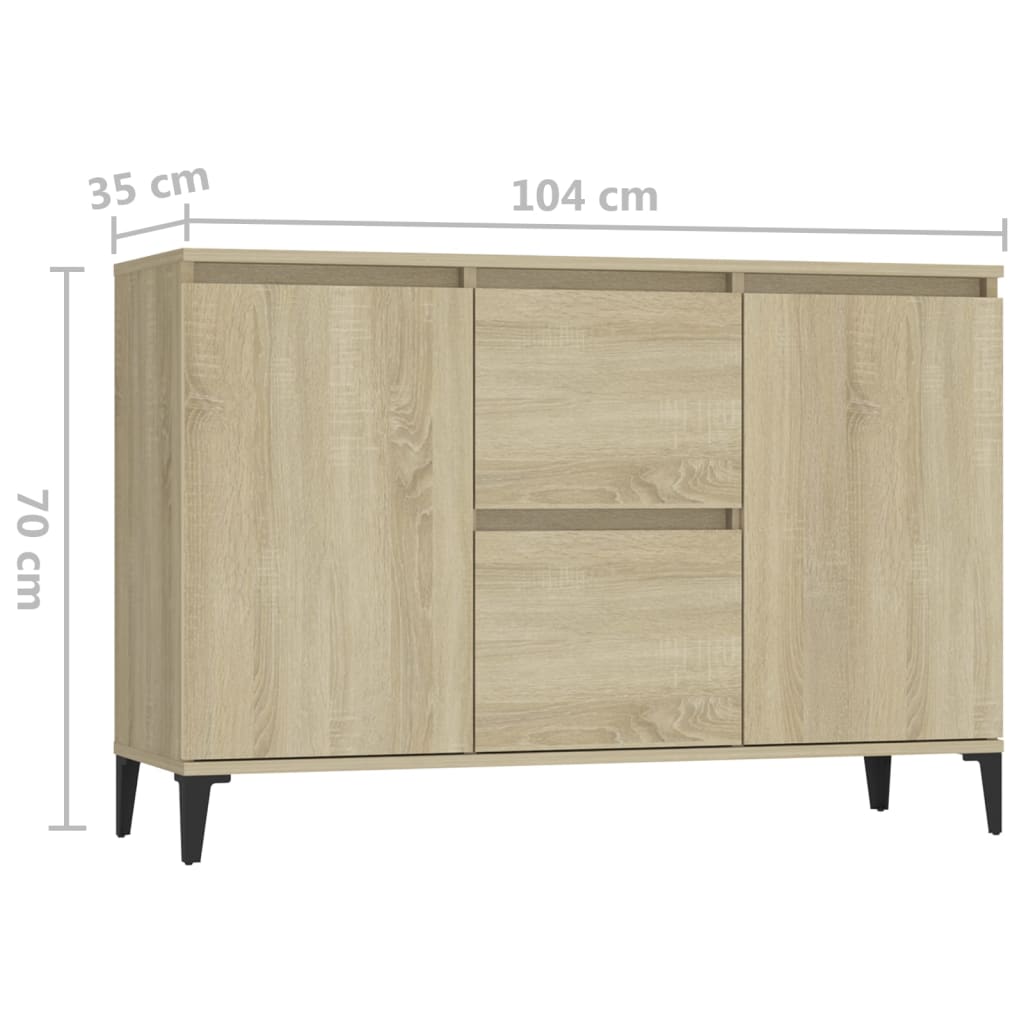 vidaXL Servantă, stejar sonoma, 104x35x70 cm, PAL vidaXL Servantă, stejar sonoma, 104x35x70 cm, PAL