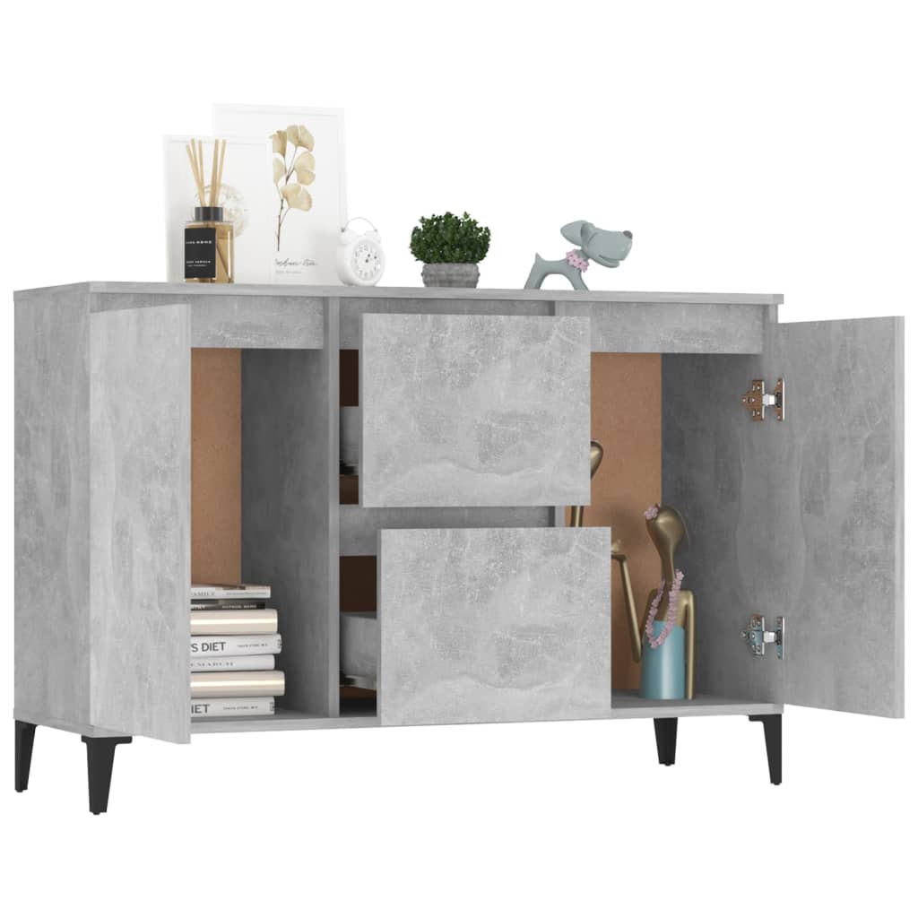 vidaXL Servantă, gri beton, 102x35x70 cm, PAL vidaXL Servantă, gri beton, 102x35x70 cm, PAL