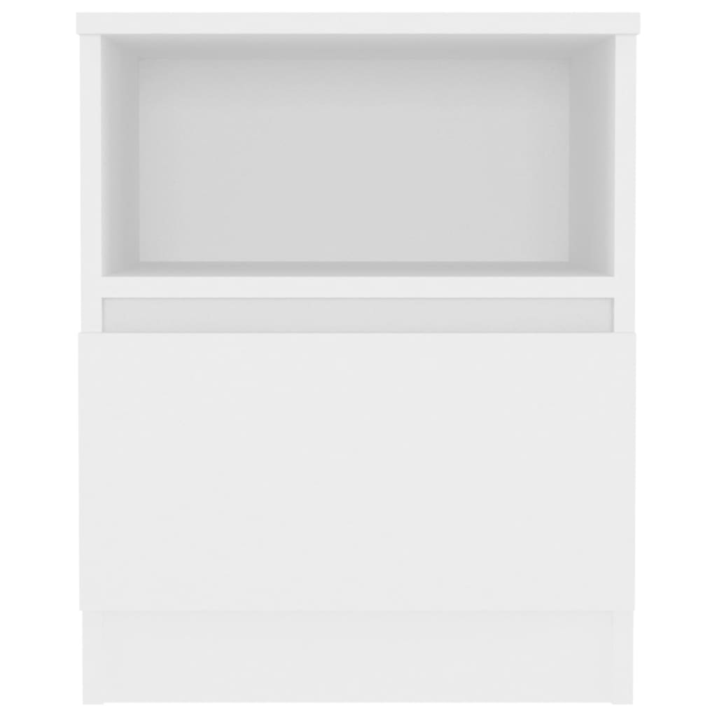 vidaXL Noptiere, 2 buc., alb, 40x40x50 cm, PAL