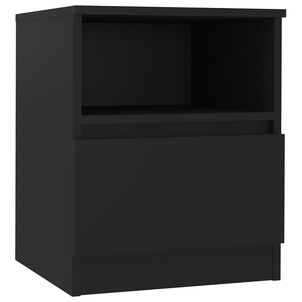 vidaXL Noptiere, 2 buc., negru, 40x40x50 cm, PAL vidaXL Noptiere, 2 buc., negru, 40x40x50 cm, PAL