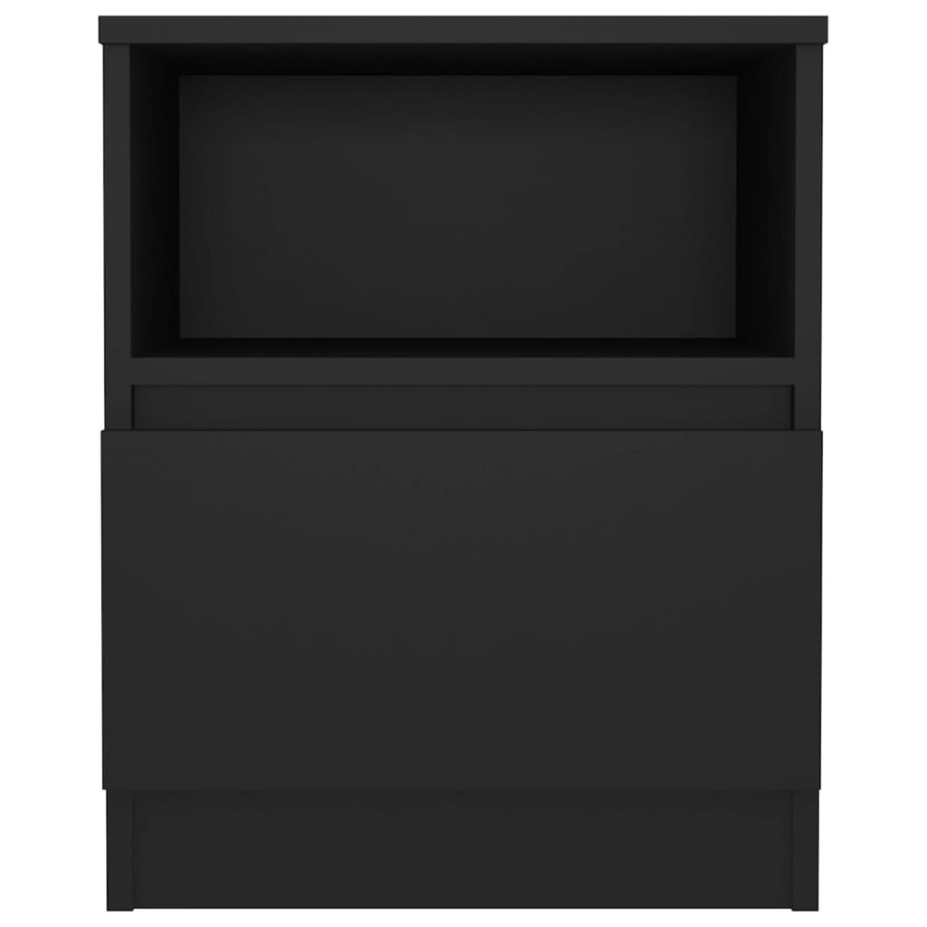 vidaXL Noptiere, 2 buc., negru, 40x40x50 cm, PAL vidaXL Noptiere, 2 buc., negru, 40x40x50 cm, PAL