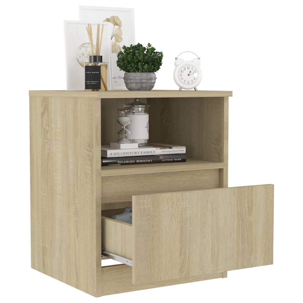 vidaXL Noptiere, 2 buc., stejar sonoma, 40x40x50 cm, PAL vidaXL Noptiere, 2 buc., stejar sonoma, 40x40x50 cm, PAL