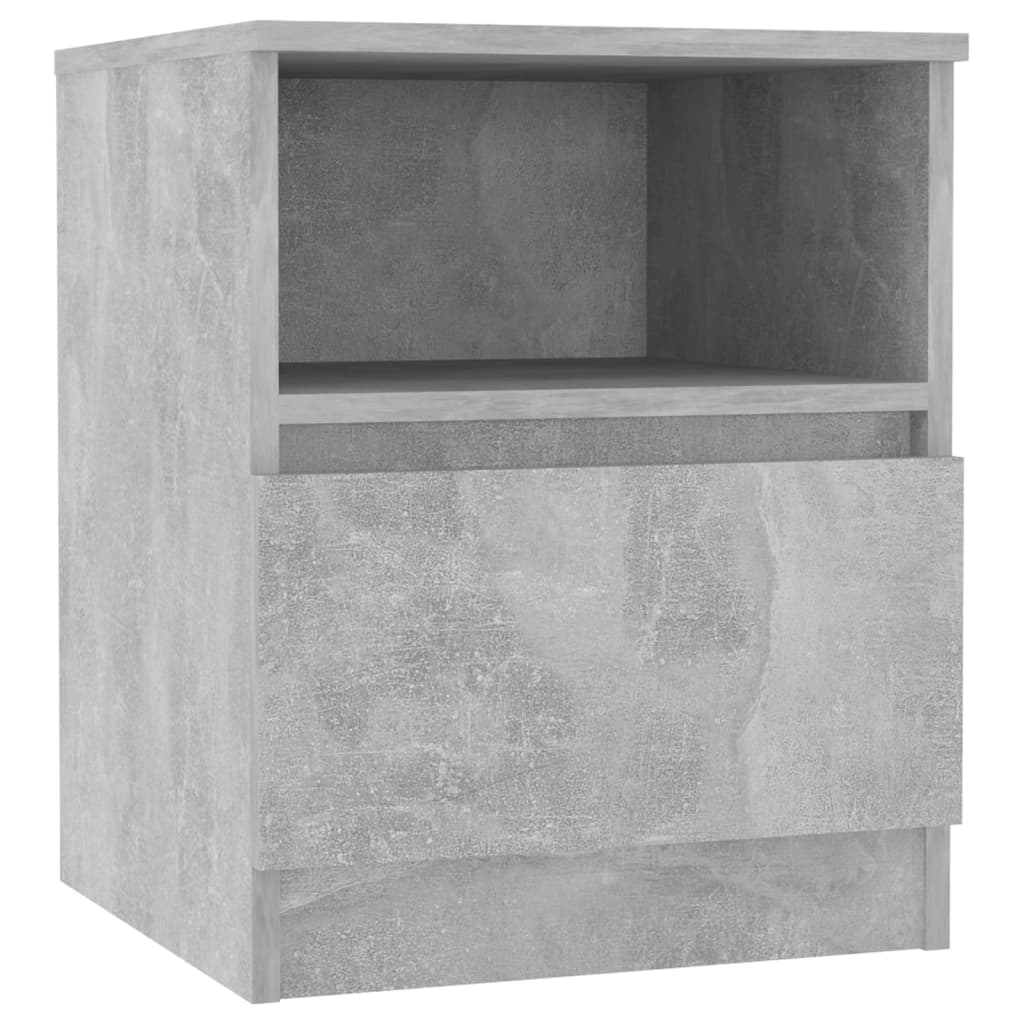 vidaXL Noptiere, 2 buc., gri beton, 40x40x50 cm, PAL vidaXL Noptiere, 2 buc., gri beton, 40x40x50 cm, PAL