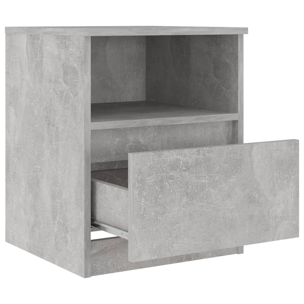 vidaXL Noptiere, 2 buc., gri beton, 40x40x50 cm, PAL vidaXL Noptiere, 2 buc., gri beton, 40x40x50 cm, PAL