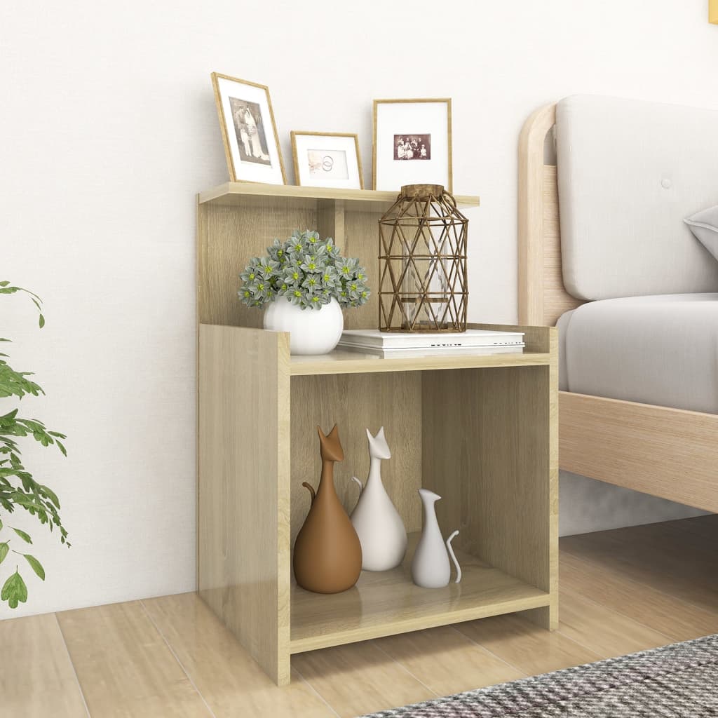 vidaXL Noptiere, 2 buc., stejar sonoma, 40x35x60 cm, PAL vidaXL Noptiere, 2 buc., stejar sonoma, 40x35x60 cm, PAL