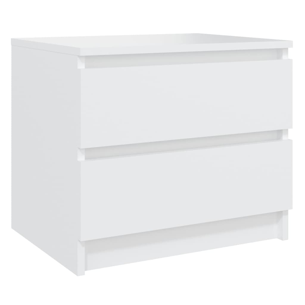 vidaXL Noptiere, 2 buc., alb, 50x39x43,5 cm, PAL