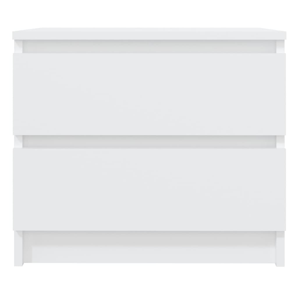 vidaXL Noptiere, 2 buc., alb, 50x39x43,5 cm, PAL