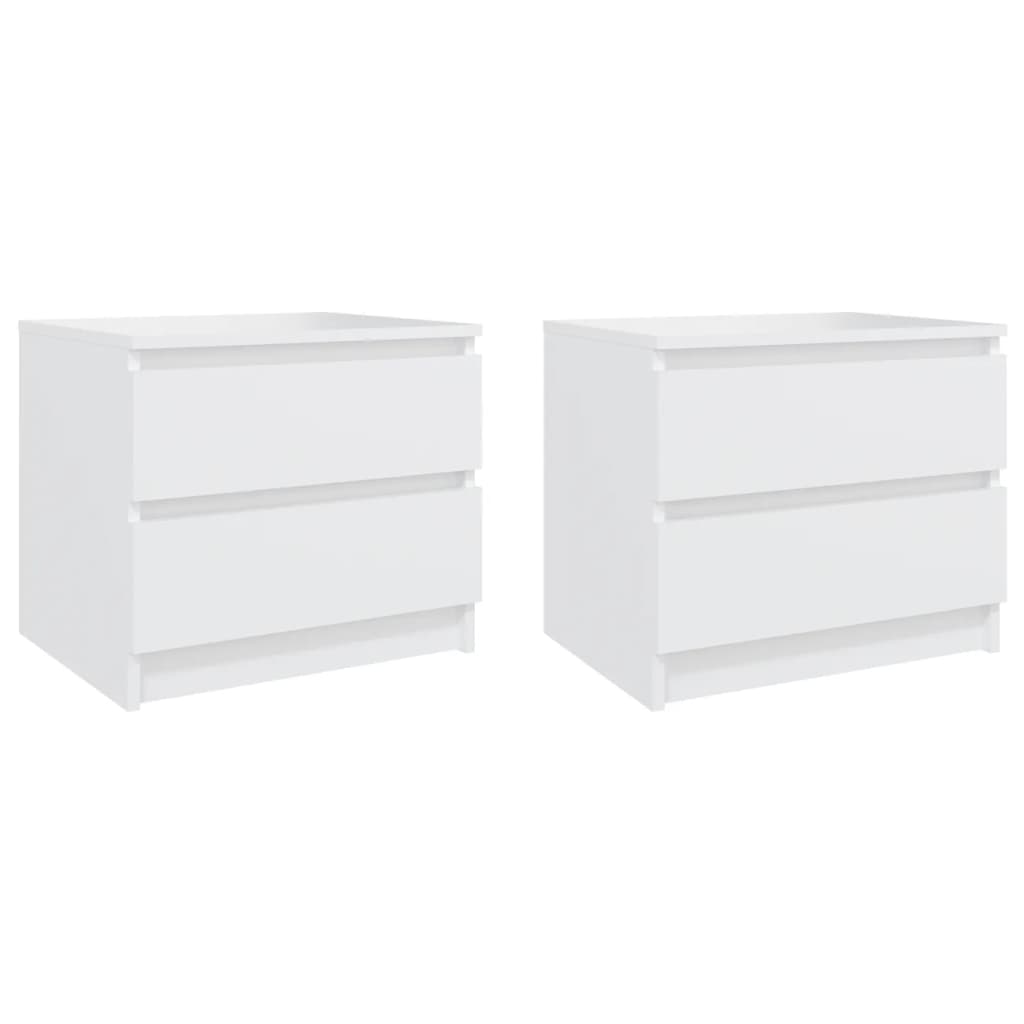 vidaXL Noptiere, 2 buc., alb, 50x39x43,5 cm, PAL