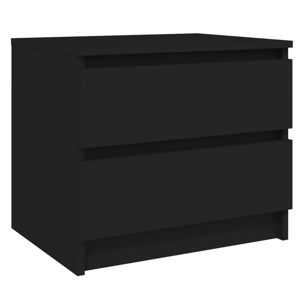vidaXL Noptiere, 2 buc., negru, 50x39x43,5 cm, PAL vidaXL Noptiere, 2 buc., negru, 50x39x43,5 cm, PAL