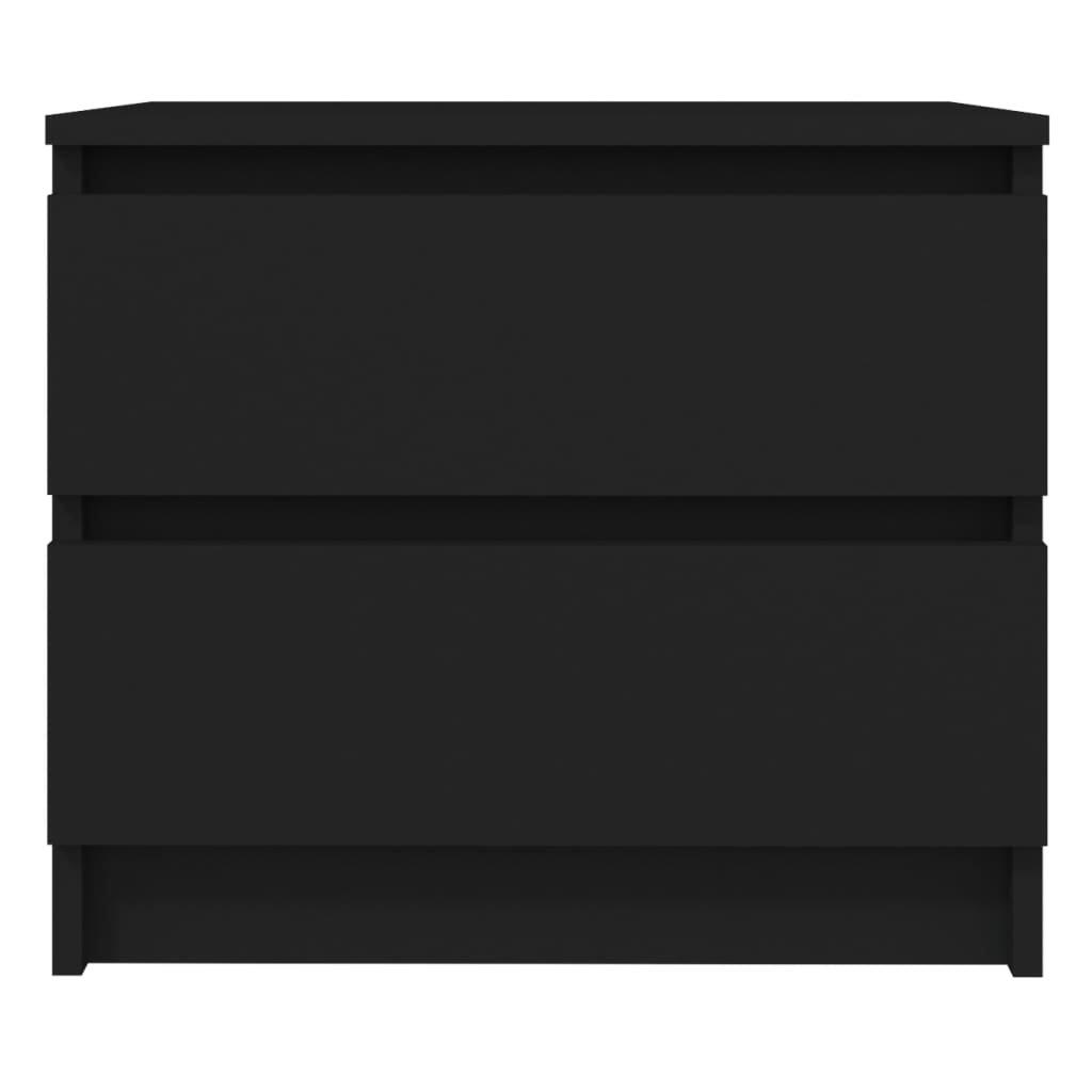 vidaXL Noptiere, 2 buc., negru, 50x39x43,5 cm, PAL vidaXL Noptiere, 2 buc., negru, 50x39x43,5 cm, PAL