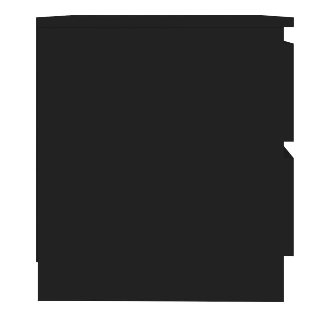 vidaXL Noptiere, 2 buc., negru, 50x39x43,5 cm, PAL vidaXL Noptiere, 2 buc., negru, 50x39x43,5 cm, PAL