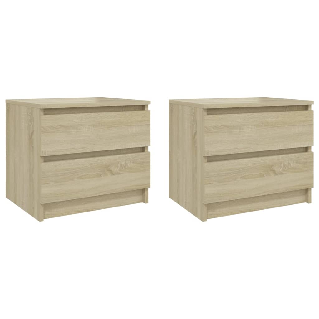 vidaXL Noptiere, 2 buc., stejar sonoma, 50x39x43,5 cm, PAL vidaXL Noptiere, 2 buc., stejar sonoma, 50x39x43,5 cm, PAL