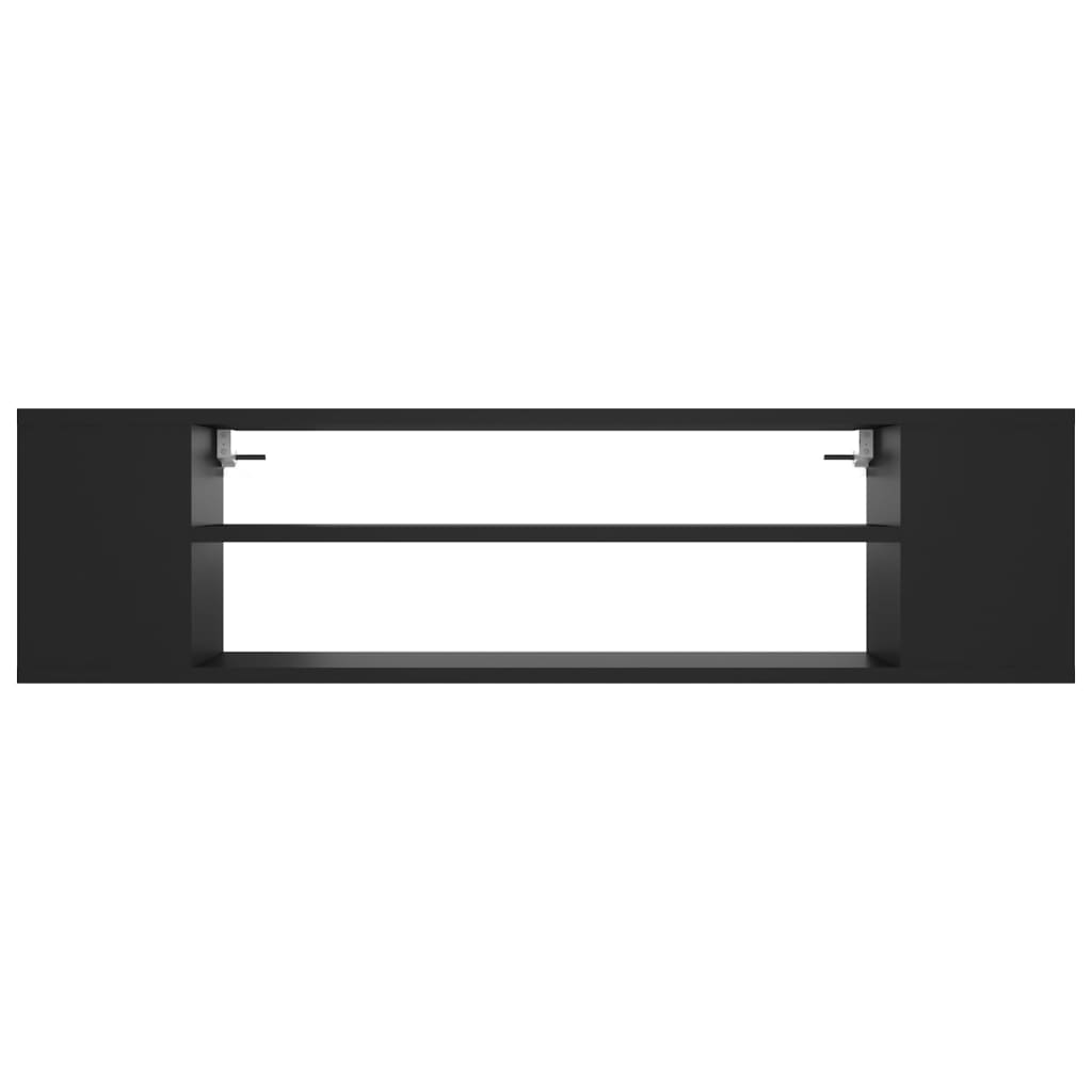 vidaXL Dulap TV suspendat, negru, 100x30x26,5 cm, PAL vidaXL Dulap TV suspendat, negru, 100x30x26,5 cm, PAL