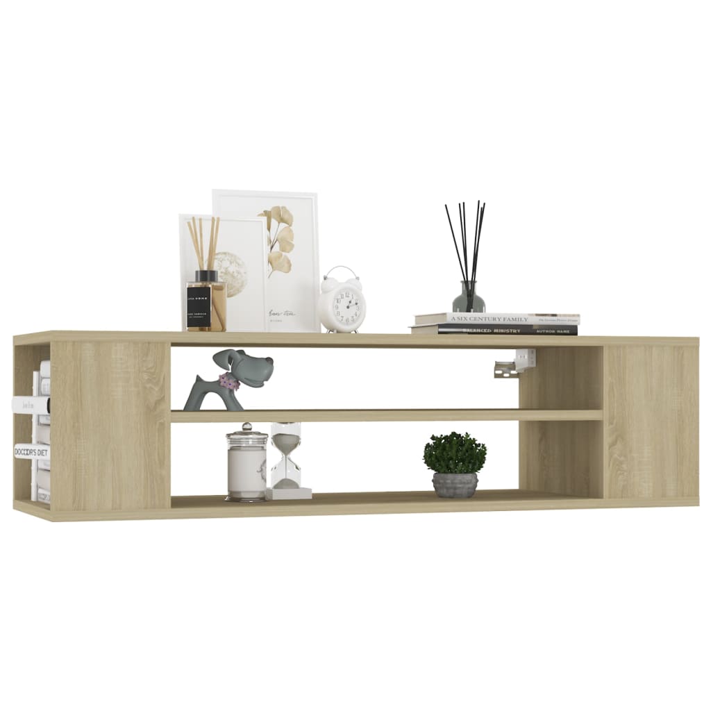 vidaXL Dulap TV suspendat, stejar Sonoma, 100x30x26,5 cm, PAL vidaXL Dulap TV suspendat, stejar Sonoma, 100x30x26,5 cm, PAL