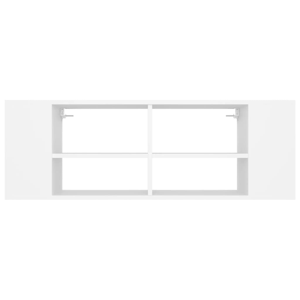 vidaXL Dulap TV montat pe perete, alb, 102x35x35 cm, lemn prelucrat