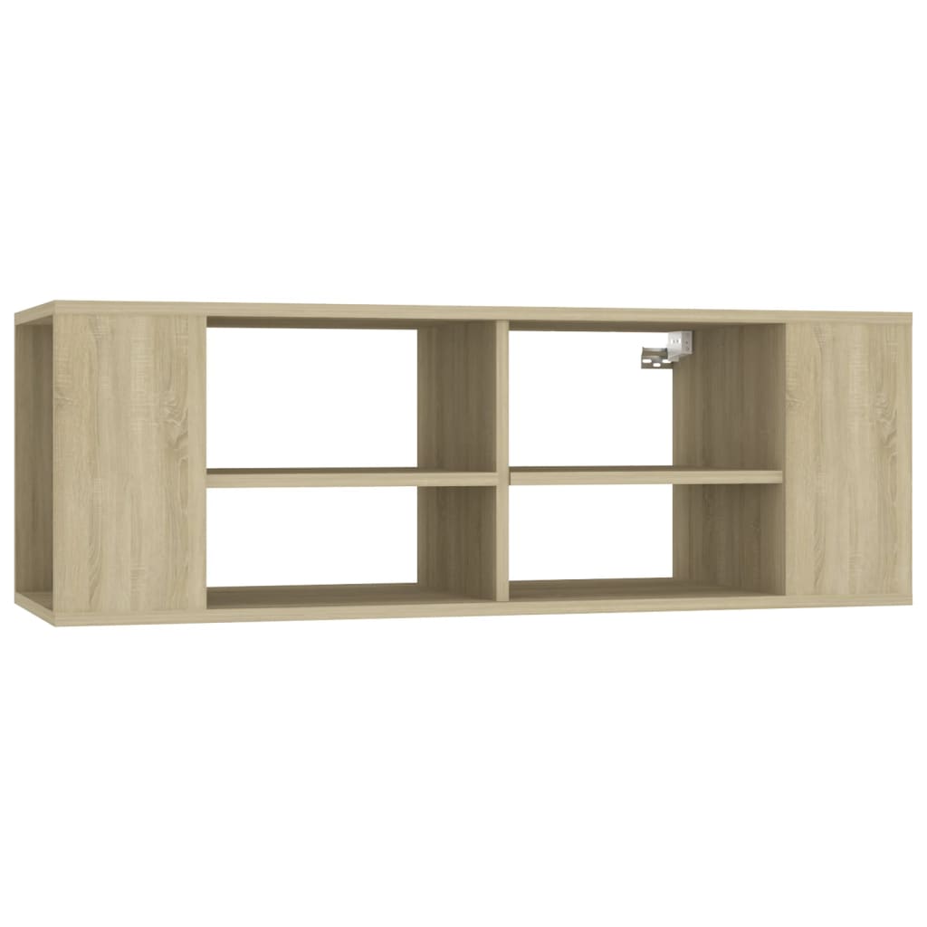 vidaXL Dulap TV montat pe perete, stejar Sonoma, 102x35x35 cm, PAL