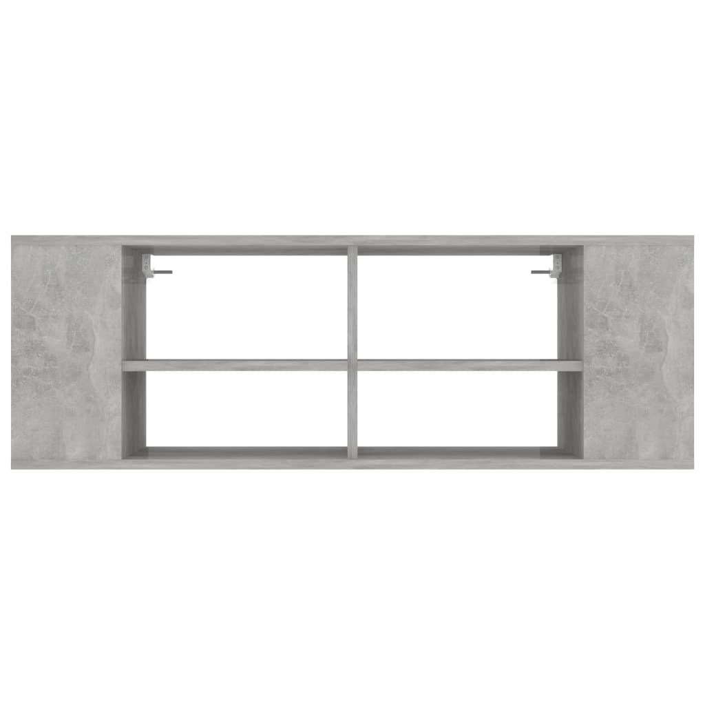 vidaXL Dulap TV montat pe perete, gri beton, 102x35x35 cm, PAL