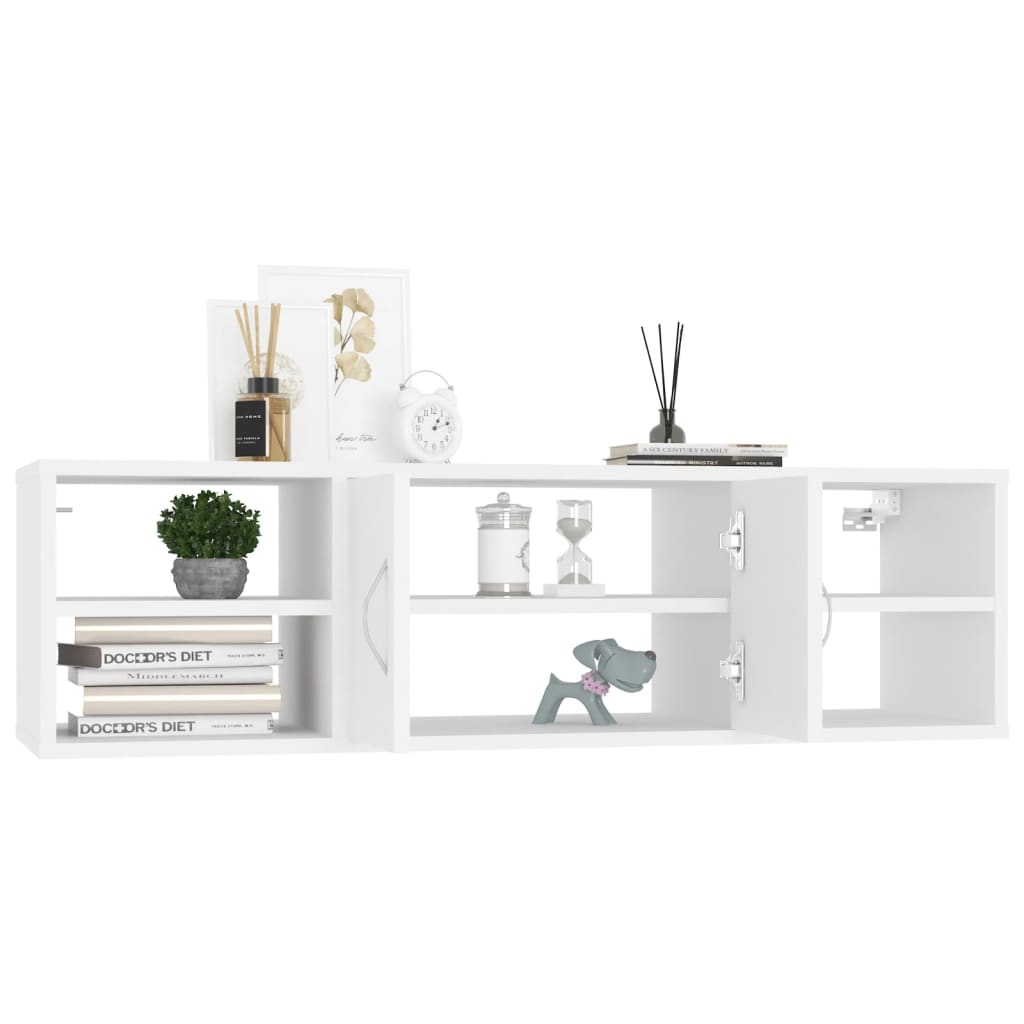 vidaXL Raft de perete, alb, 102x30x29 cm, lemn prelucrat vidaXL Raft de perete, alb, 102x30x29 cm, lemn prelucrat