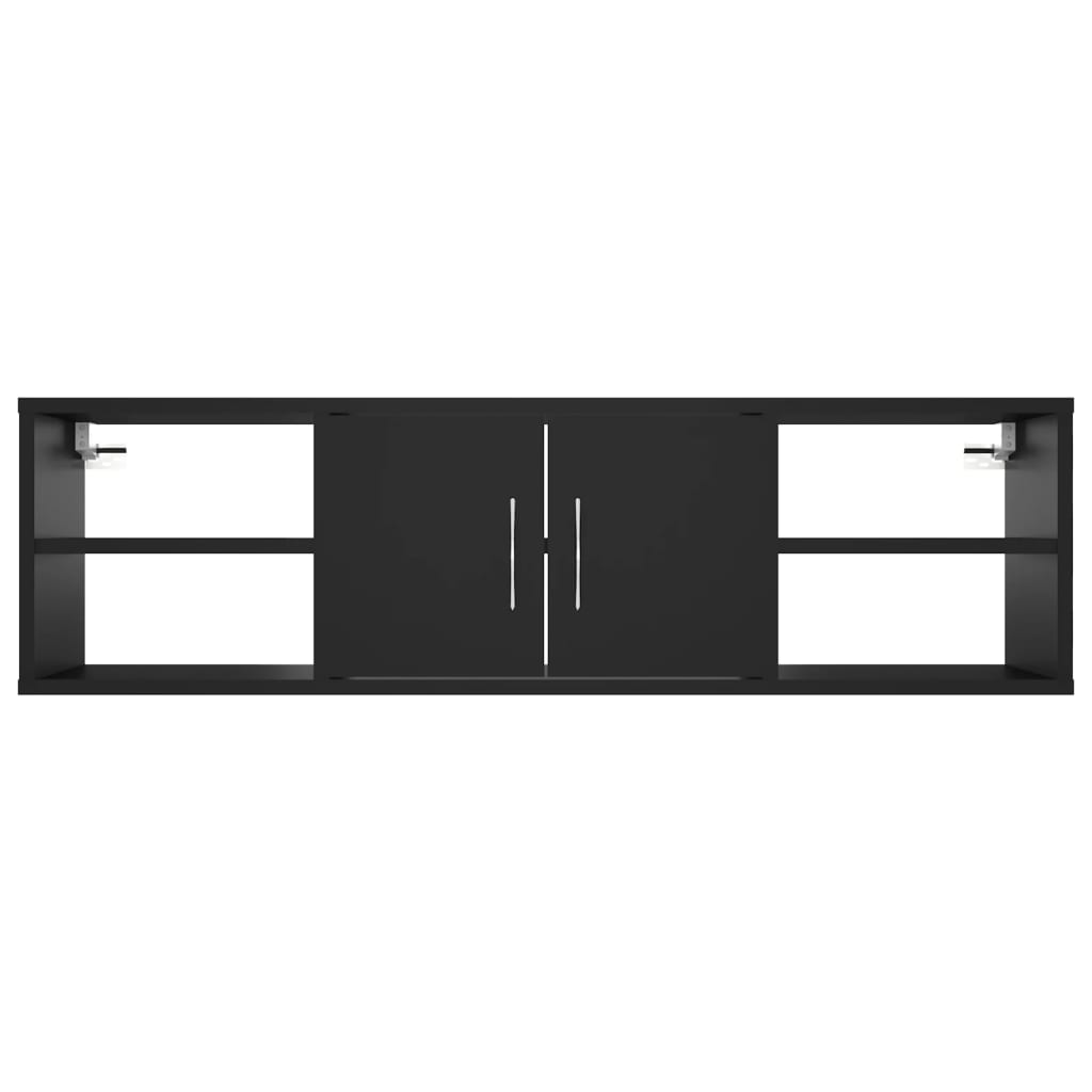 vidaXL Raft de perete, negru, 102x30x29 cm, PAL vidaXL Raft de perete, negru, 102x30x29 cm, PAL