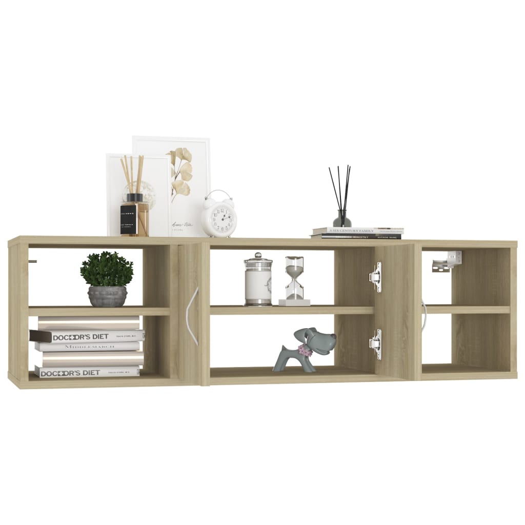 vidaXL Raft de perete, stejar Sonoma, 102x30x29 cm, PAL