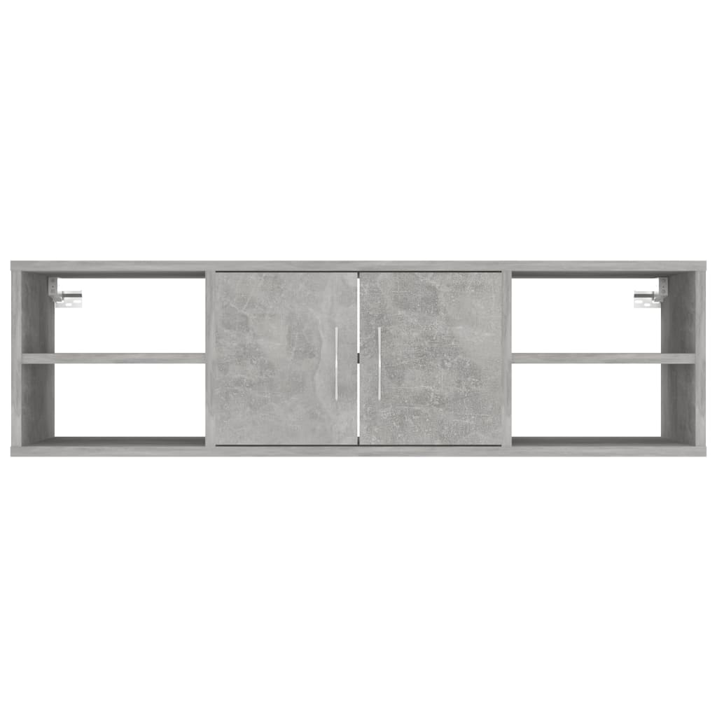 vidaXL Raft de perete, gri beton, 102x30x29 cm, PAL