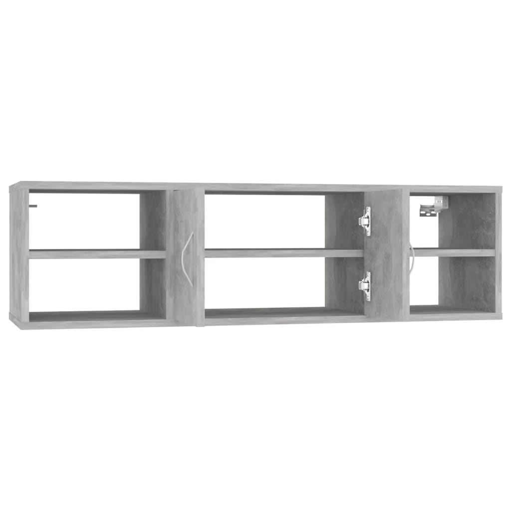 vidaXL Raft de perete, gri beton, 102x30x29 cm, PAL