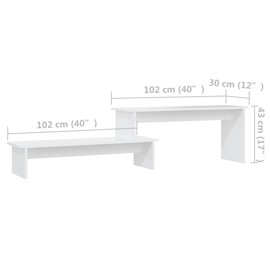 vidaXL Comodă TV, alb, 180x30x43 cm, PAL vidaXL Comodă TV, alb, 180x30x43 cm, PAL