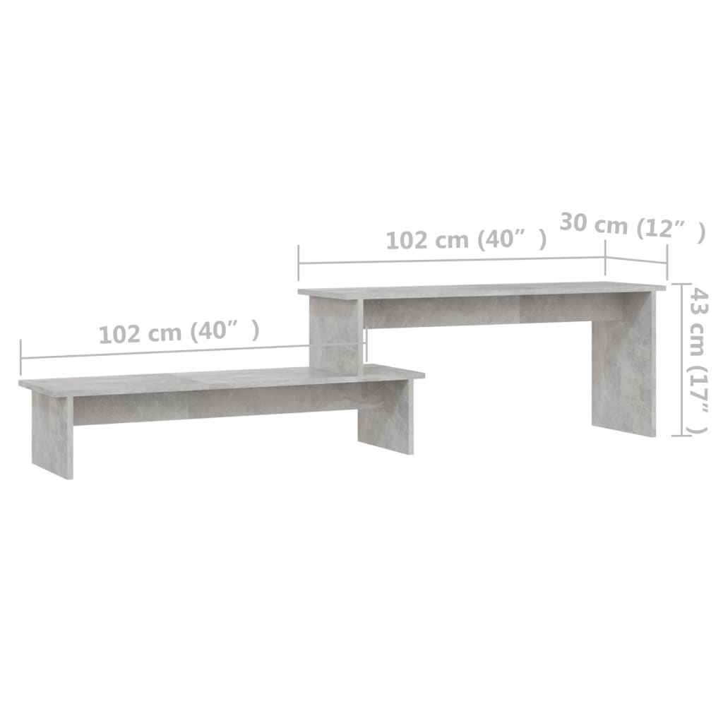 vidaXL Comodă TV, gri beton, 180x30x43 cm, PAL vidaXL Comodă TV, gri beton, 180x30x43 cm, PAL