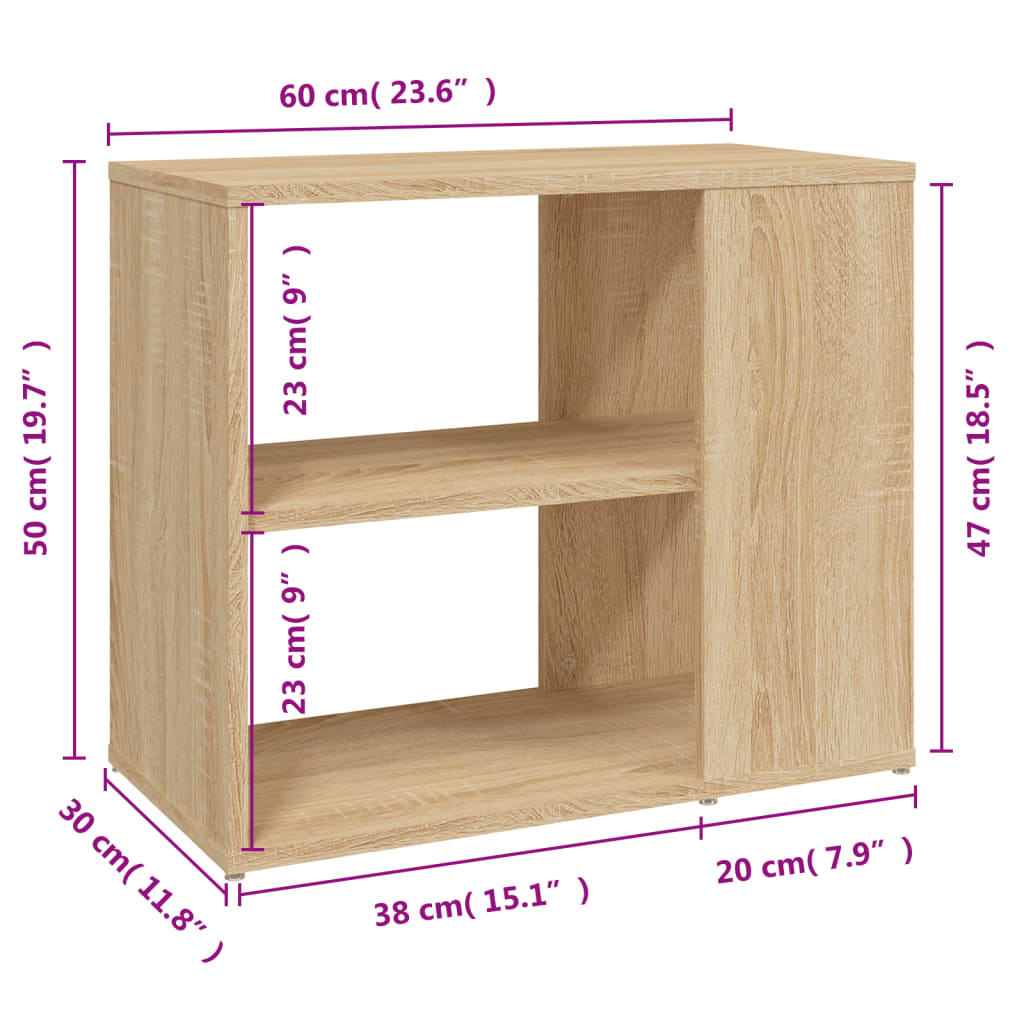 vidaXL Dulap lateral, stejar sonoma, 60x30x50 cm, lemn prelucrat vidaXL Dulap lateral, stejar sonoma, 60x30x50 cm, lemn prelucrat