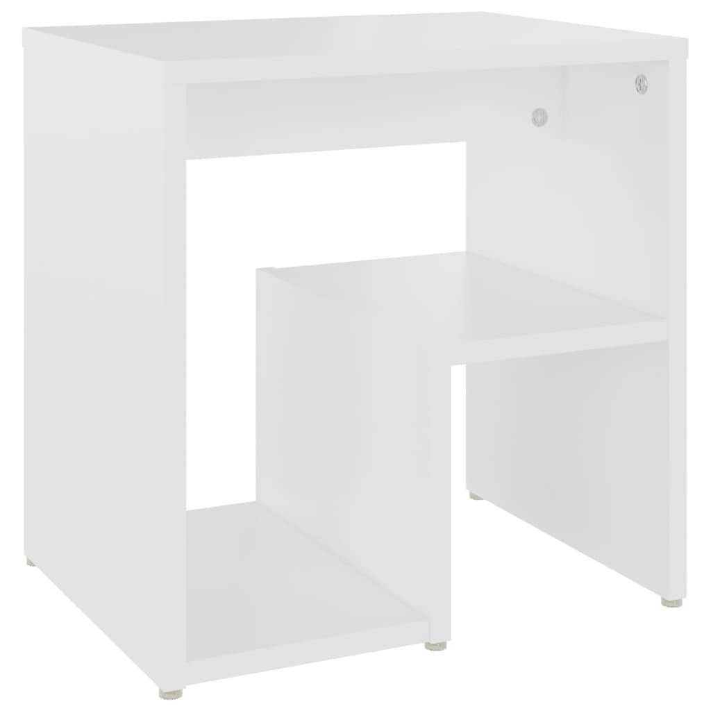 vidaXL Noptiere, 2 buc., alb, 40x30x40 cm, PAL