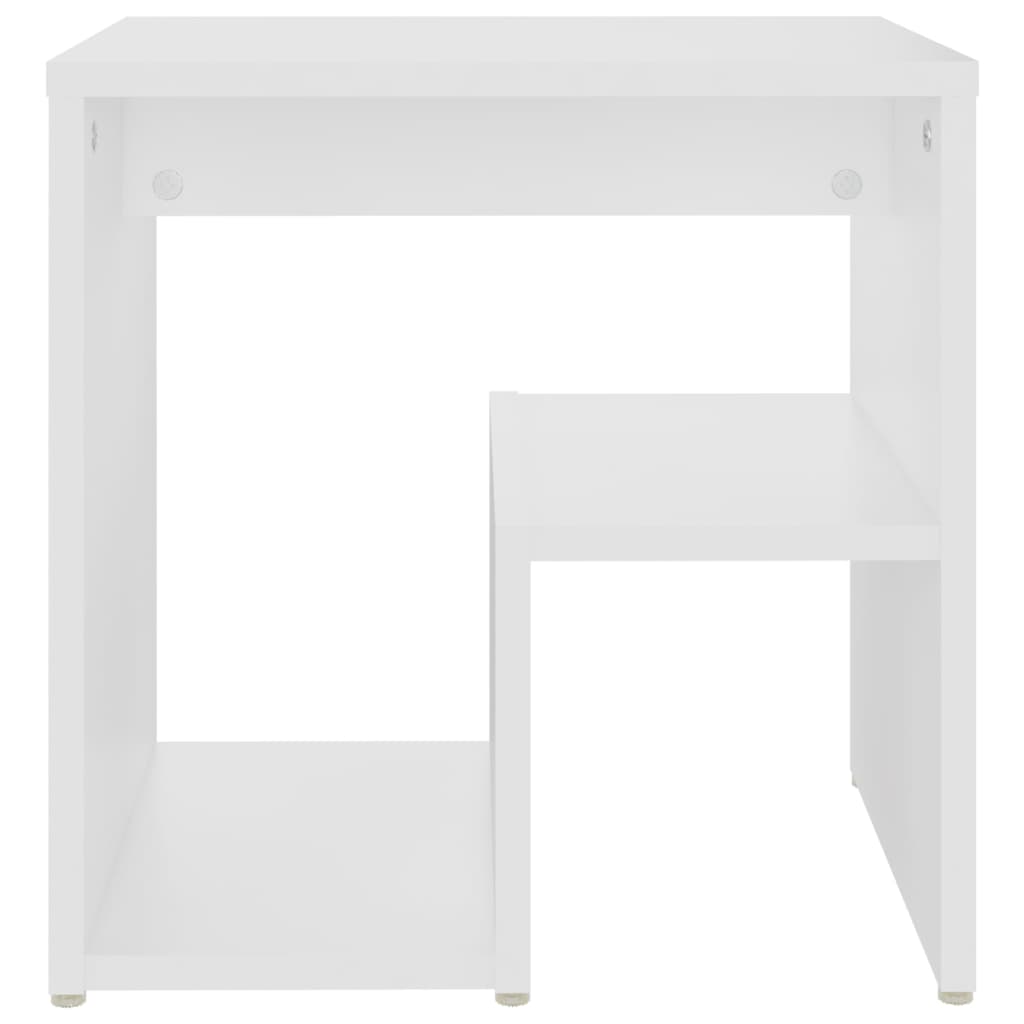 vidaXL Noptiere, 2 buc., alb, 40x30x40 cm, PAL