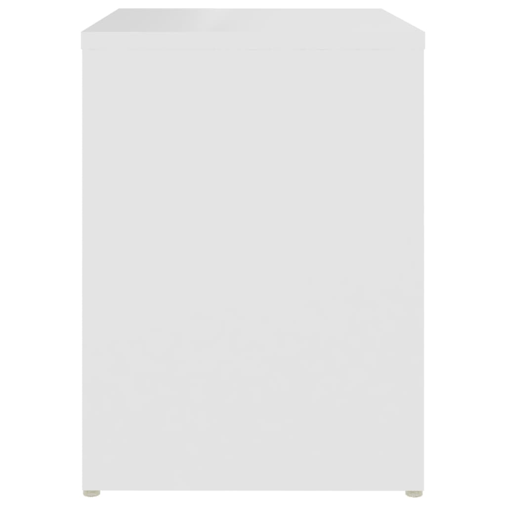 vidaXL Noptiere, 2 buc., alb, 40x30x40 cm, PAL