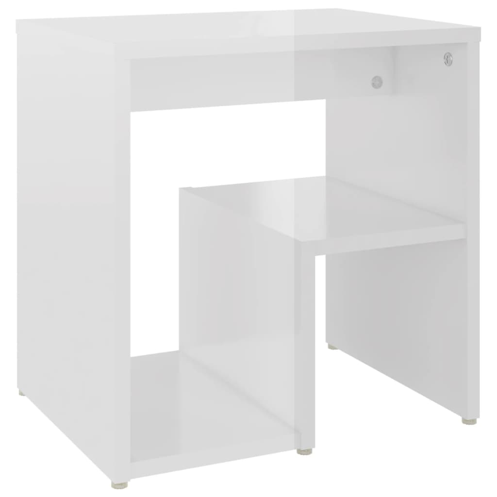 vidaXL Noptiere, 2 buc., alb extralucios, 40x30x40 cm, lemn prelucrat vidaXL Noptiere, 2 buc., alb extralucios, 40x30x40 cm, lemn prelucrat