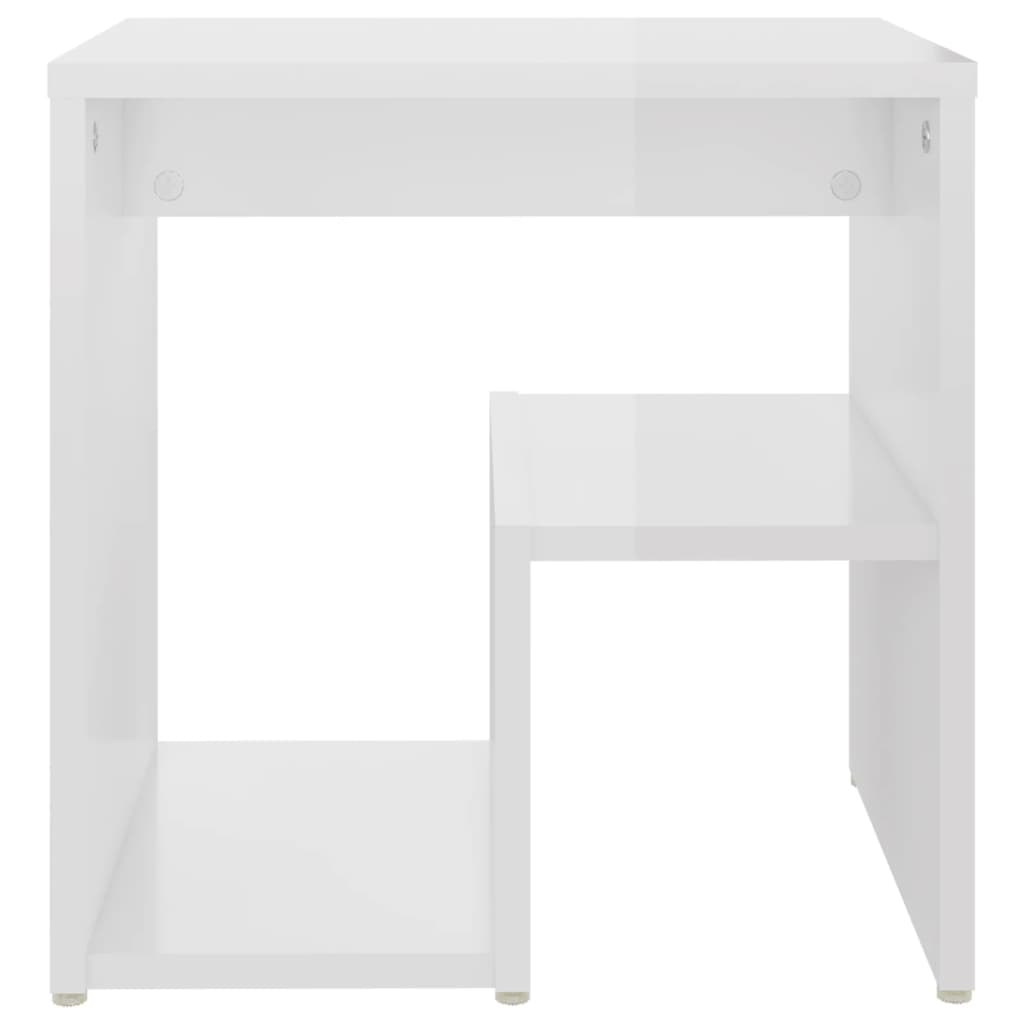 vidaXL Noptiere, 2 buc., alb extralucios, 40x30x40 cm, lemn prelucrat vidaXL Noptiere, 2 buc., alb extralucios, 40x30x40 cm, lemn prelucrat