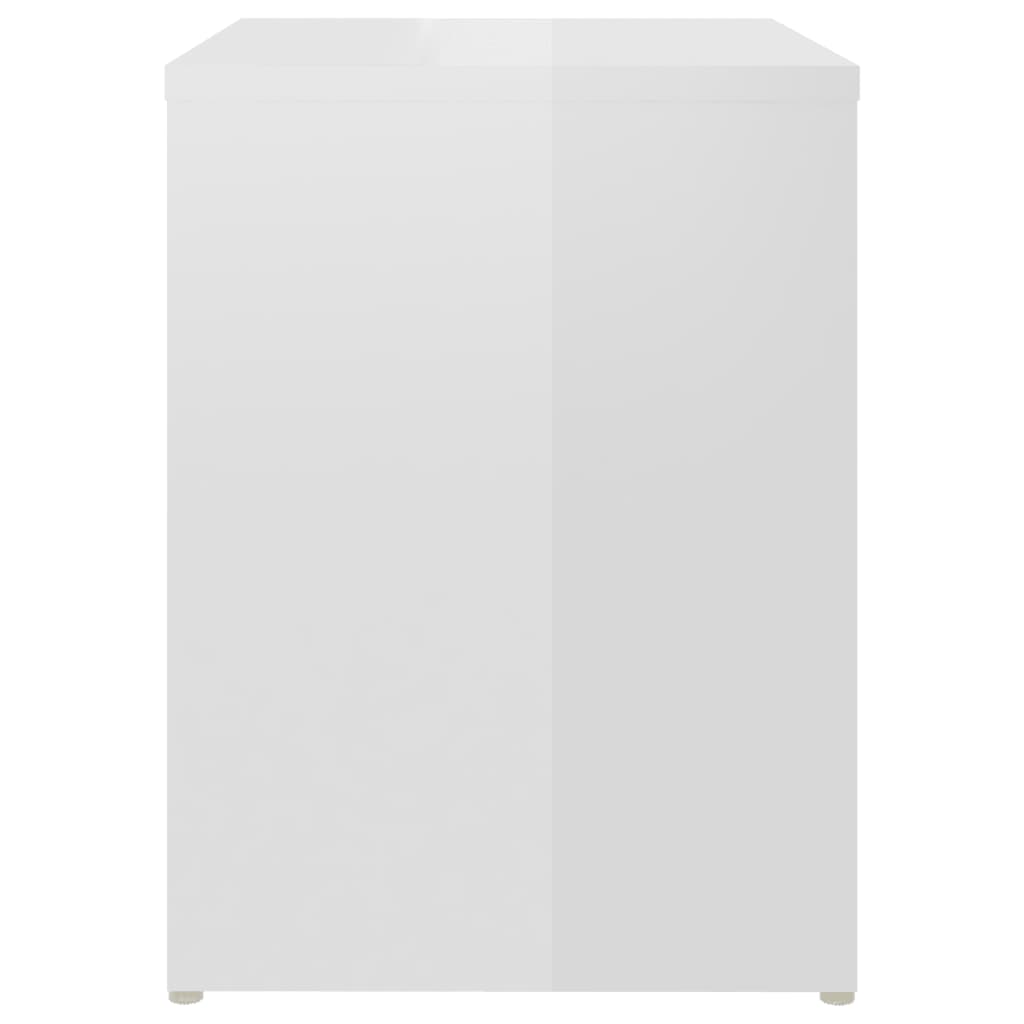 vidaXL Noptiere, 2 buc., alb extralucios, 40x30x40 cm, lemn prelucrat vidaXL Noptiere, 2 buc., alb extralucios, 40x30x40 cm, lemn prelucrat