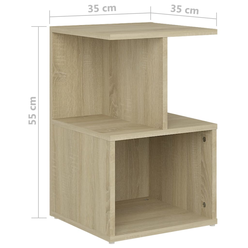vidaXL Noptiere, 2 buc., stejar sonoma, 35x35x55 cm, lemn prelucrat vidaXL Noptiere, 2 buc., stejar sonoma, 35x35x55 cm, lemn prelucrat