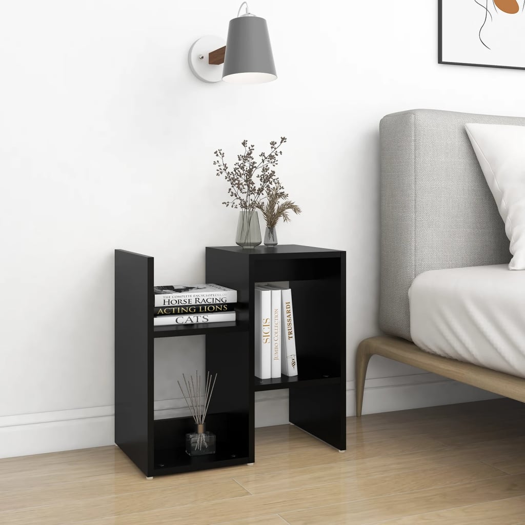 vidaXL Dulap lateral, negru, 50x30x51,5 cm, PAL vidaXL Dulap lateral, negru, 50x30x51,5 cm, PAL