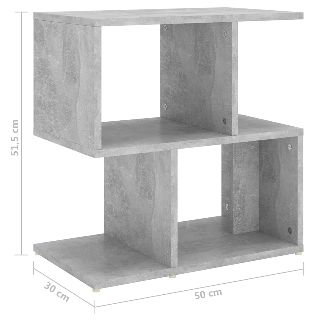 vidaXL Noptiere, 2 buc., gri beton, 50x30x51,5 cm, PAL vidaXL Noptiere, 2 buc., gri beton, 50x30x51,5 cm, PAL