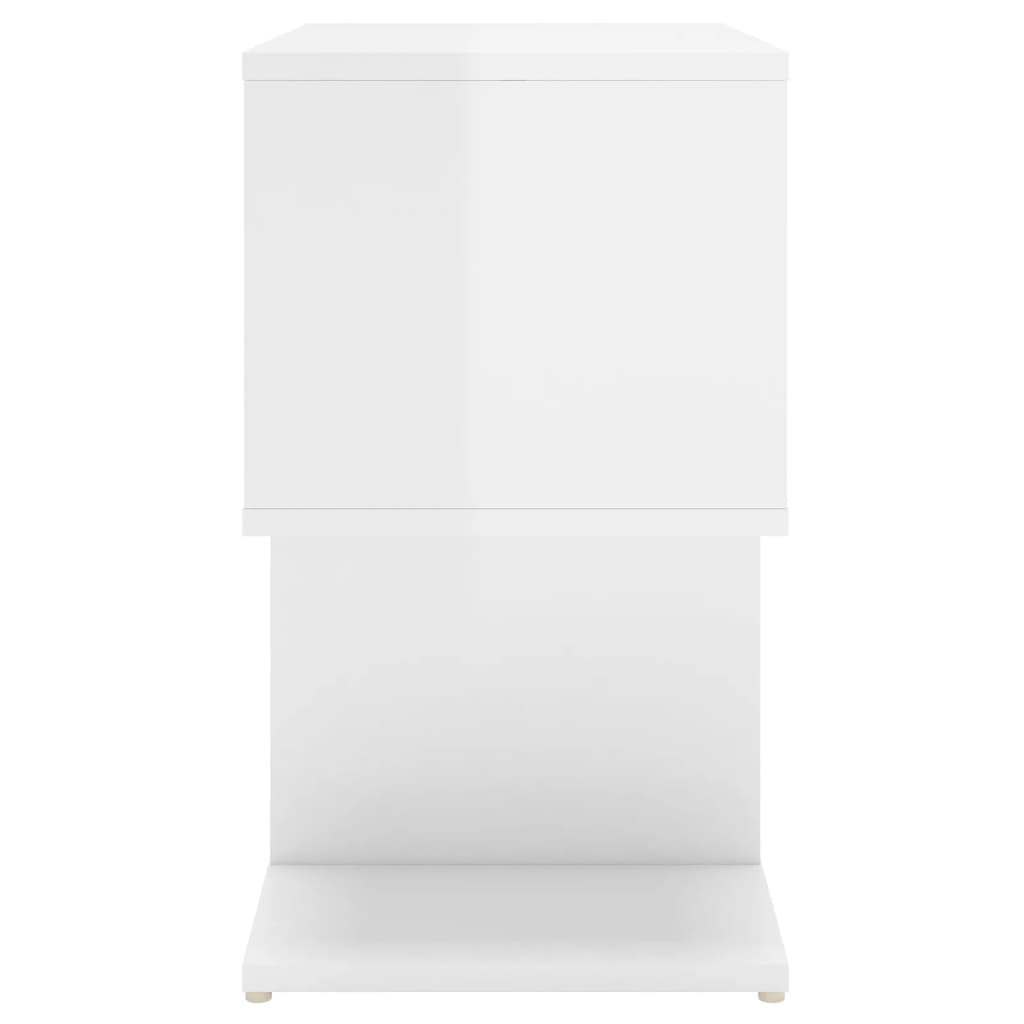 vidaXL Noptiere, 2 buc., alb extralucios, 50x30x51,5 cm, PAL vidaXL Noptiere, 2 buc., alb extralucios, 50x30x51,5 cm, PAL