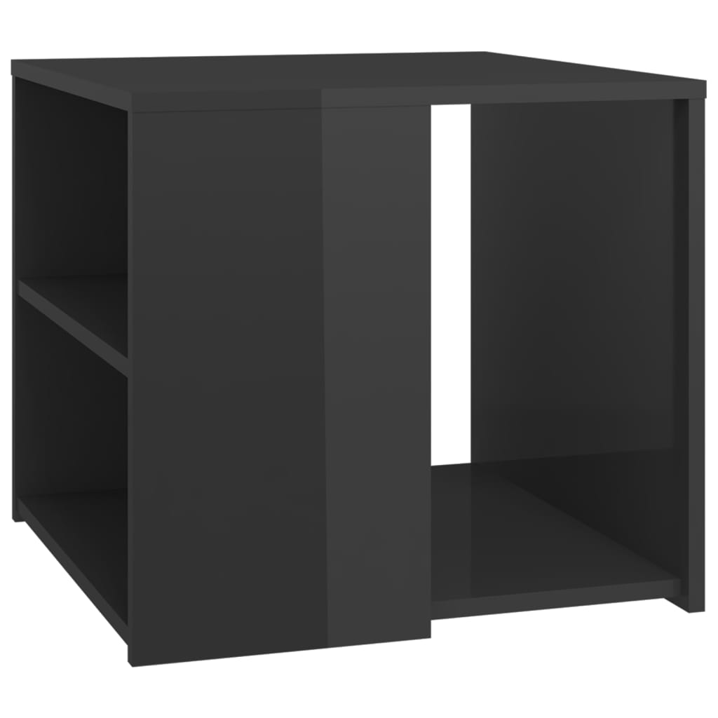 vidaXL Masă laterală, gri extralucios, 50x50x45 cm, PAL vidaXL Masă laterală, gri extralucios, 50x50x45 cm, PAL