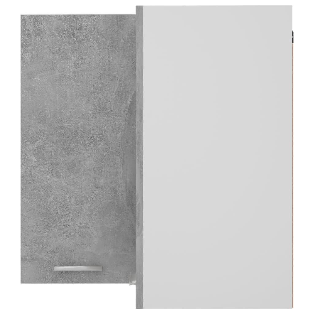 vidaXL Dulap suspendat de colț “Lyon”, gri beton, 57x57x60 cm, PAL vidaXL Dulap suspendat de colț “Lyon”, gri beton, 57x57x60 cm, PAL