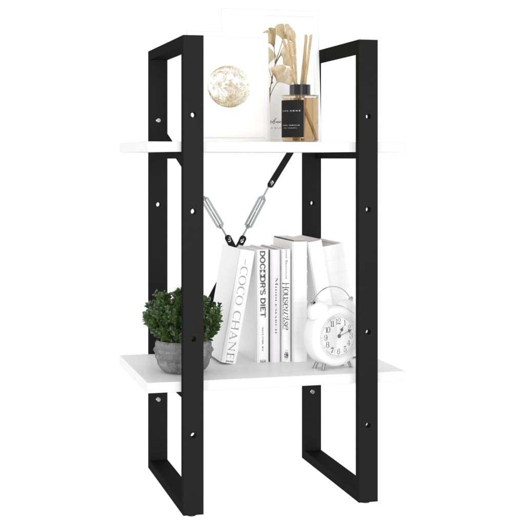 vidaXL Bibliotecă cu 2 rafturi, alb, 40x30x70 cm, PAL vidaXL Bibliotecă cu 2 rafturi, alb, 40x30x70 cm, PAL