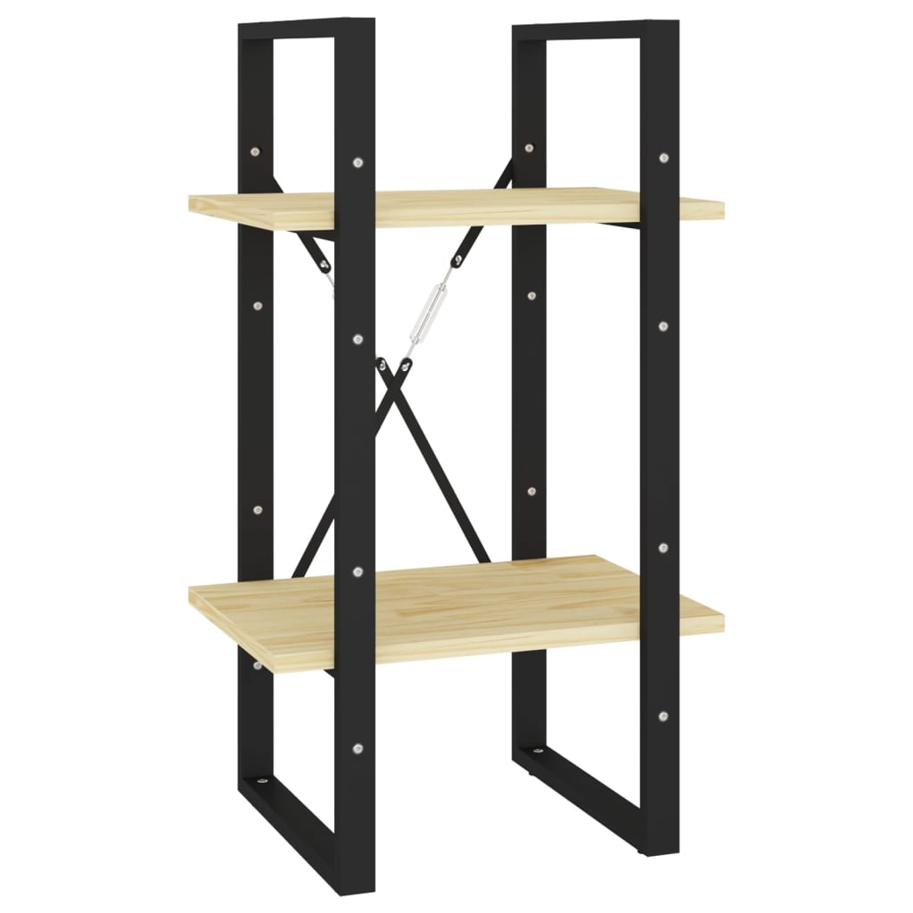 vidaXL Bibliotecă cu 2 rafturi, 40x30x70 cm, lemn masiv de pin vidaXL Bibliotecă cu 2 rafturi, 40x30x70 cm, lemn masiv de pin